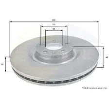 Тормозной диск COMLINE ADC1484V вентилируемый , передняя ось