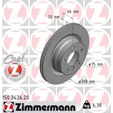 Тормозной диск ZIMMERMANN 150.3426.20 вентилируемый , задняя ось