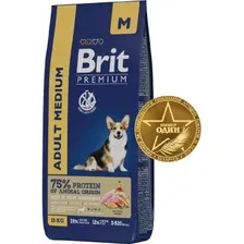 Сухой корм для собак BRIT Premium by Nature Adult M [15 кг] (5049967)