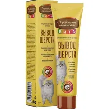 Паста для вывода шерсти Деревенские лакомства. Вита для кошек, со вкусом креветки, 120г