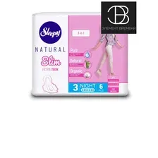 Прокладки гигиенические Sleepy Natural Slim Extra Thin 3 в 1 Night Супертонкие (6 шт)