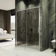 Душевая дверь MaybahGlass 195x140 MGD-1691-5 (бронзовое стекло/хром матовый)