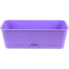 Кашпо 5 Plast Прованс Балконный ящик (9.5л, лавандовый, с подставкой)