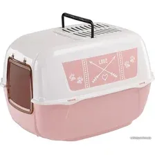 Туалет-домик Ferplast Prima Decor (белый/розовый)