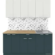 Готовая кухня Агута Альфа 1.8/60 (бензин/холодный серый/дуб бунратти)