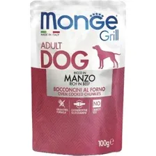 Влажный корм для собак Monge Dog Grill с говядиной (100г)