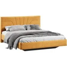 Кровать Трия Пандора 160x200 Тип 1 (микровелюр Wellmart Yellow)