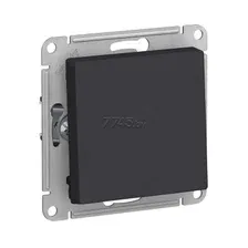 Выключатель одноклавишный с самовозвратом скрытый SYSTEME (SCHNEIDER) ELECTRIC AtlasDesign карбон (ATN001015)