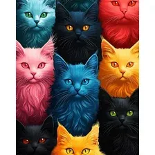 Алмазная мозаика  Феникс+ Цветные коты 70826