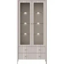Шкаф-витрина Black Red White Dalia REG2W2S с подсветкой (персидский жемчуг)