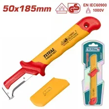 Нож для снятия изоляции изолированный 50x185mm, с пяткой TOTAL THIDCK1851
