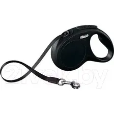 Поводок-рулетка Flexi New Classic Compact (XS, черный)