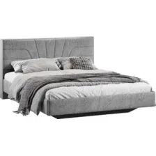 Кровать Трия Пандора 160x200 Тип 1 (микровелюр Wellmart Silver)