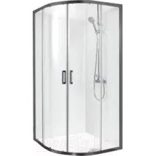 Душевой уголок Aquatek AQ ARI RO10020BL 100x100 (черный/прозрачное стекло)