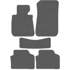 Комплект ковриков для авто Alicosta BMW 3-Series V (универсал, седан / E91, E90) 2004 - 2012 (серый, ромб)