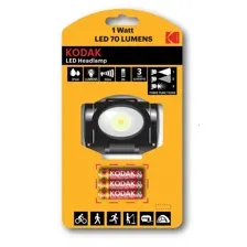 Фонарь Kodak LED Нeadlamp 1W/70lm +3AAA 30413863