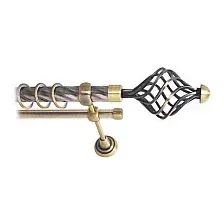 Карниз для штор Lm Decor Вираж 098 2р витой 25/16мм (антик, 1.6м)