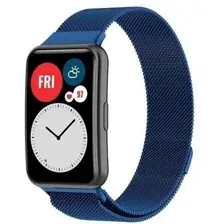 Браслет Rumi Milanese loop металлический для Huawei Watch FIT, Watch FIT Elegant (синий)
