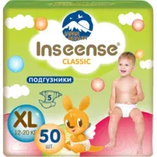 Подгузники Inseense Classic Plus XL 12-20 кг InsCXL50Lime (50 шт)