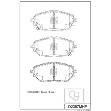 Тормозные колодки дисковые MK KASHIYAMA D2357MHP