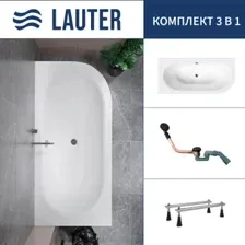 Ванна Lauter Bliss 170 L 21201071L (с ножками и сифоном 21Y11021 матовый черный)
