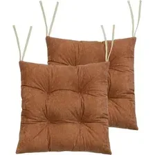 Комплект подушек на стул MATEX Velours / 47-483 (красно-коричневый)