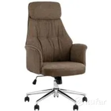 Кресло офисное TopChairs Neoma (коричневая экокожа/ткань)
