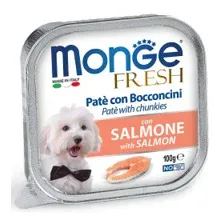 Влажный корм Monge Dog Fresh для собак, с лососем, ламистер 100 г