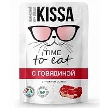Kissa Пауч для кошек (Говядина в соусе) 75 г х 28 шт