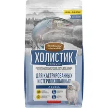 Сухой корм для кошек Деревенские лакомства Для кастрированных и стерилизованных с лососем (0.4кг)