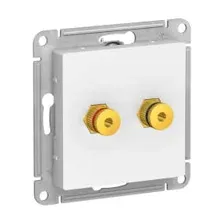 Розетка аудио двойная белая Schneider Electric Atlasdesign