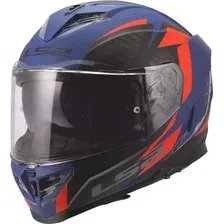 Мотошлем LS2 FF818 Storm III Dynamo (2XL, синий/красный)