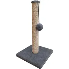 Когтеточка Cat House Столбик 60, сизаль серый