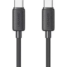 Кабель Usams US-SJ696 USB Type-C - USB Type-C (2 м, черный)