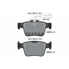 Тормозные колодки дисковые задняя ось TEXTAR 2260501