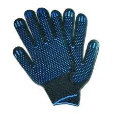 Перчатки защитные Эрдеком х/б 10 кл 4-х нитка с ПВХ / 650016У5 (черный)