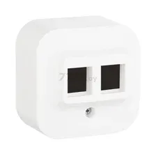 Лицевая панель LEGRAND Quteo для розеток RJ45 Keystone белый (782226)
