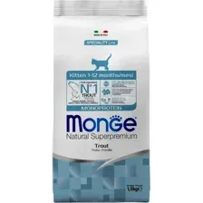 Сухой корм для кошек Monge Kitten Monoprotein Trout 1.5 кг