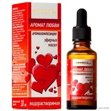 Аромакомпозиция эфирных масел водорастворимая "Аромат любви", 30 мл