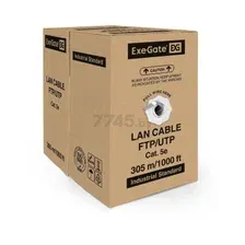 Кабель ExeGate UTP4-C5E-CCA-P24-IN-PVC-GY-305 UTP / EX205293RUS