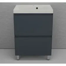 Symbolite Тумба с умывальником Манхэттен 60 Plus 2 ящика + Asti 60x45 (графит/жасмин)