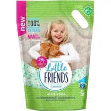 Наполнитель для туалета Little Friends Aloe Vera силикагелевый (5л/2кг)
