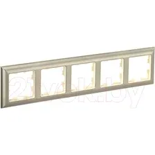 Рамка для выключателей и розеток IEK Brite BR-M52-12-3-K10 (бежевый/шампань)