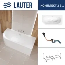 Ванна Lauter Bliss 150 P 21201052P (с каркасом и сифоном 21Y11021 матовый черный)