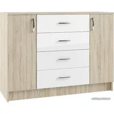 Комод ДСВ Софи СКМ 1200.1 (сонома/белый глянец)