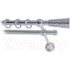 Карниз для штор Lm Decor Византия 066 2р гладкий (хром, 3.6м)