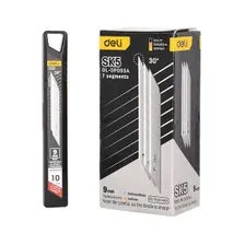 Лезвие для ножа 9 мм 10 шт. Deli SK5 EDL-DP093A