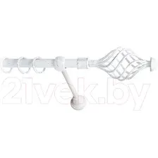 Карниз для штор Lm Decor Вираж 098 1р гладкий (белое золото, 3м)