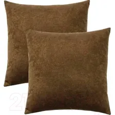 Комплект подушек декоративных MATEX Velours / 49-791 (2шт, коричневый)