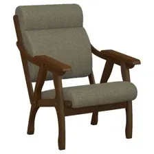 Кресло Вега-10 BROWN WOOD, лак Орех
